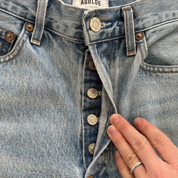 Agolde Riley High Rise Straight Crop Jeans 26 - Picture 7 of 13